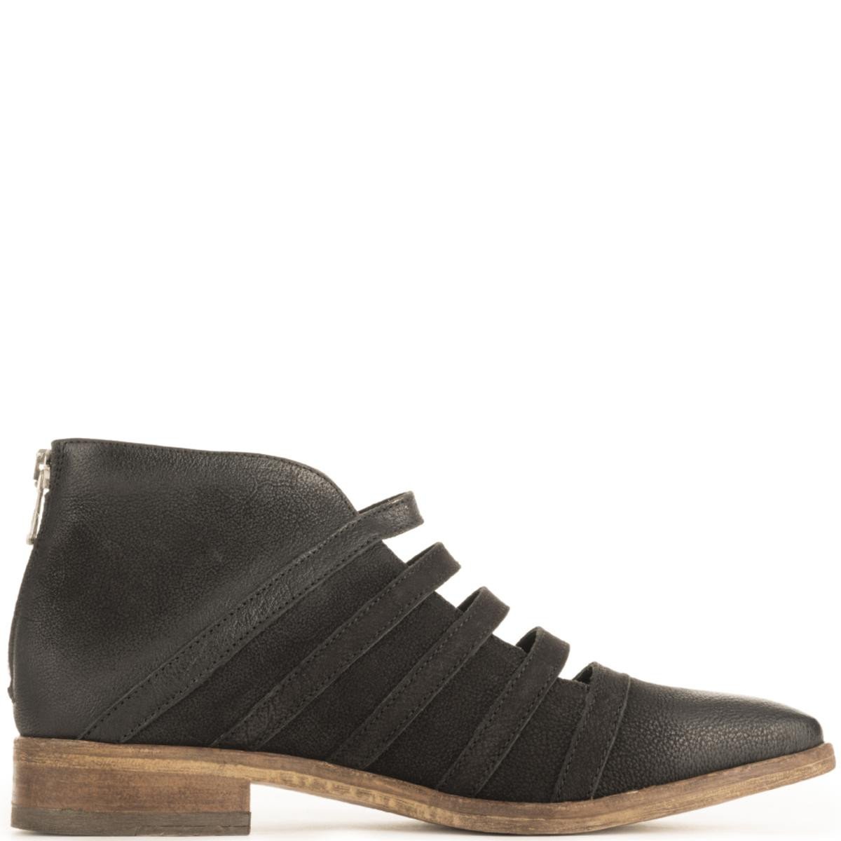 Free People Swept Away Black Ankle Booties Black