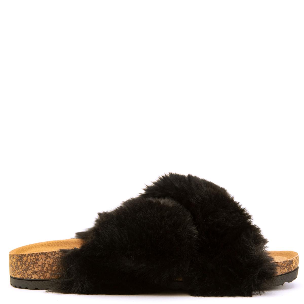Chillon Flat Fur Sandals