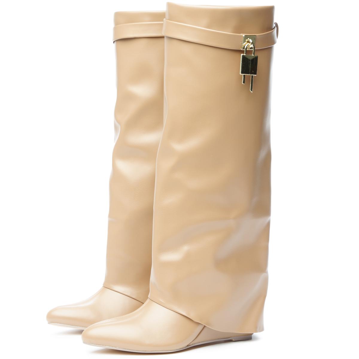 Mutto-1 Drape Knee High Boot