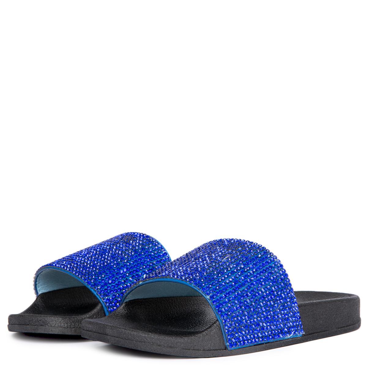 Cape Robbin Moira-67 Royal Blue Slides Royal Blue
