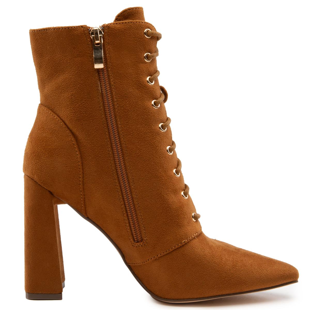 Milano-1 Lace-Up Block Heel Bootie