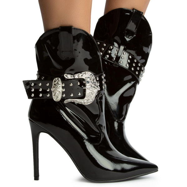 Reid Pointy Toe with Buckle Boots