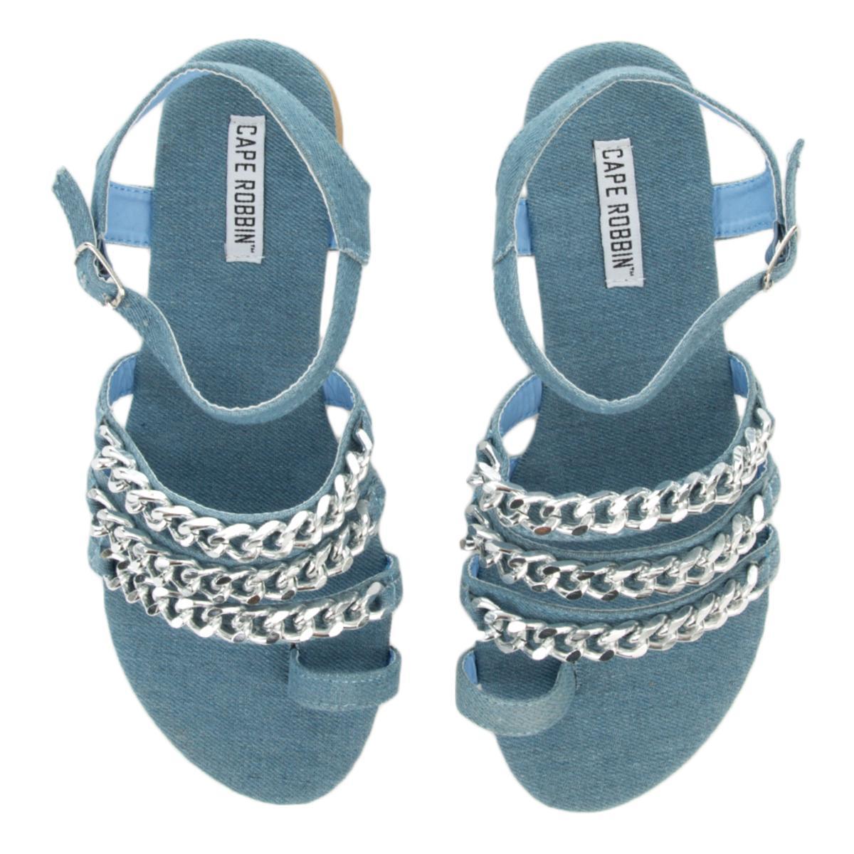 Cape Robbin Cash-4 Blue Sandals Blue