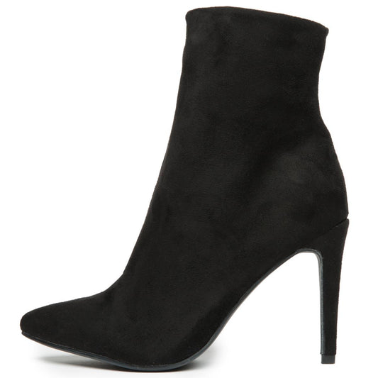 Chinese Laundry Song Bird Micro Suede Black Heeled Booties