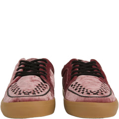 T.U.K for Women: Rose Pink Velvet VLK Sneakers