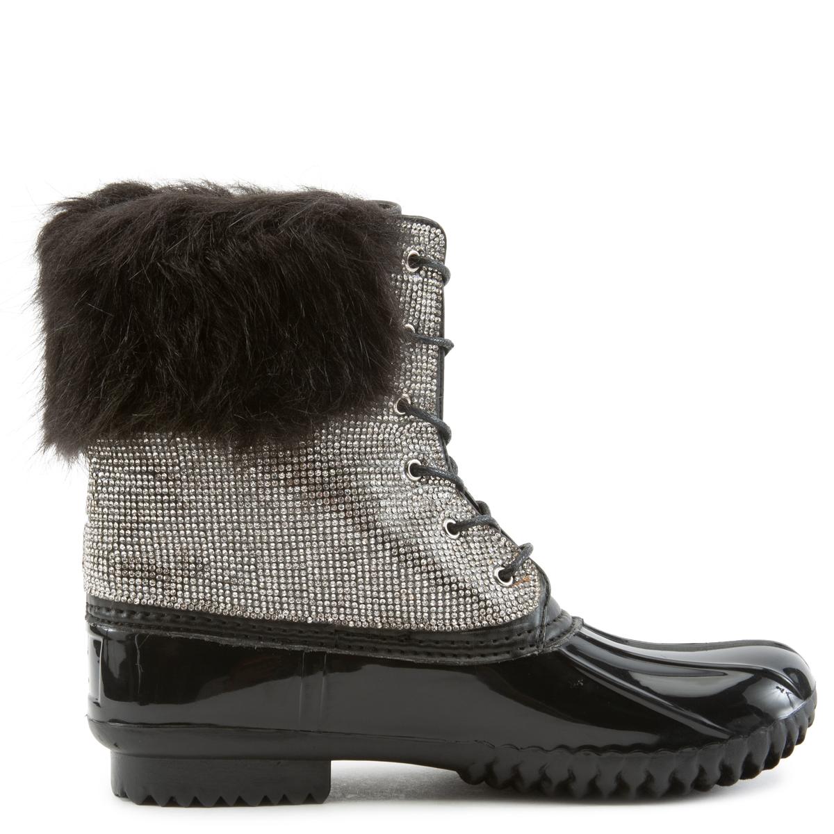 Diamonte Fur Duck Boots
