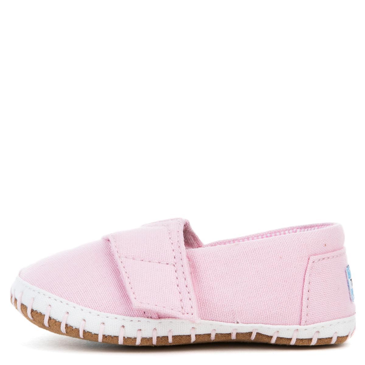 Tiny Toms Crib Alpargata Pink Canvas Flat