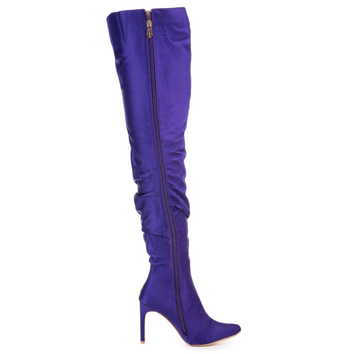 Cape Robbin Kitana-6 Purple High Heel Boot Purple