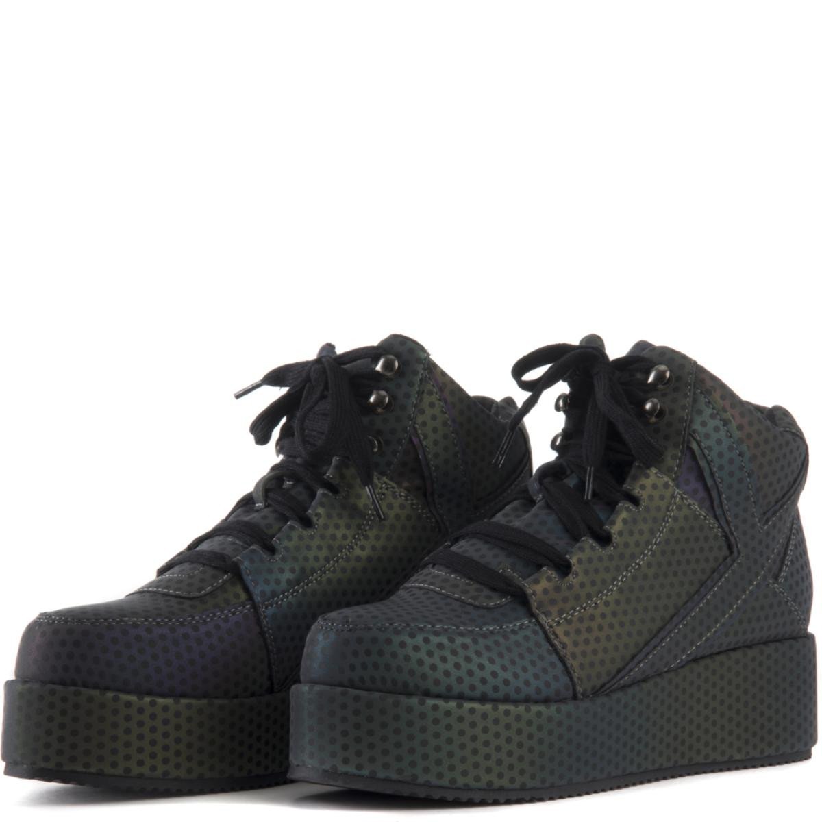 Y.R.U. for Women: Qozmo Low Key Reflective Platform Sneaker