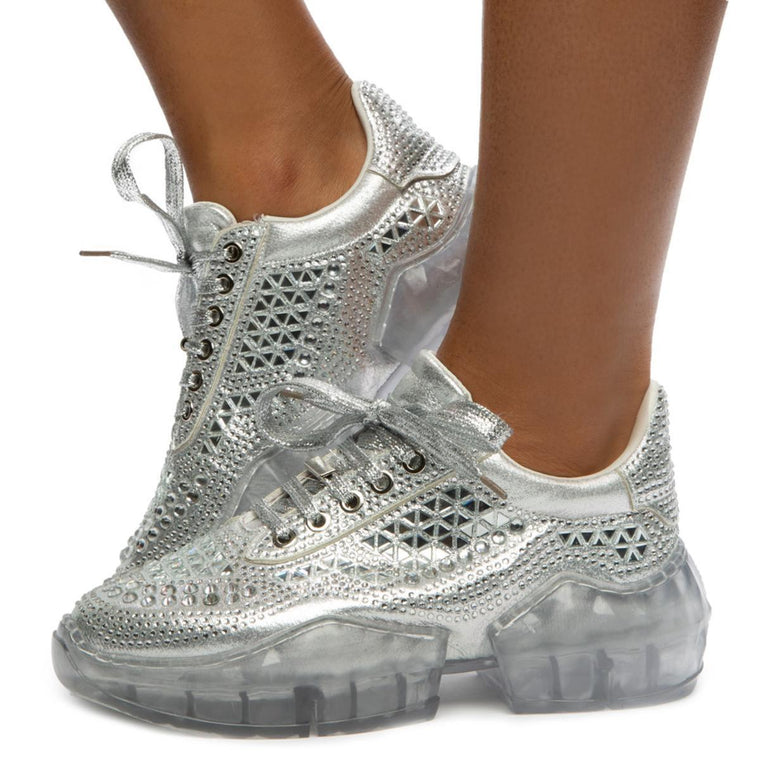Crystal-6 Lace Sneakers