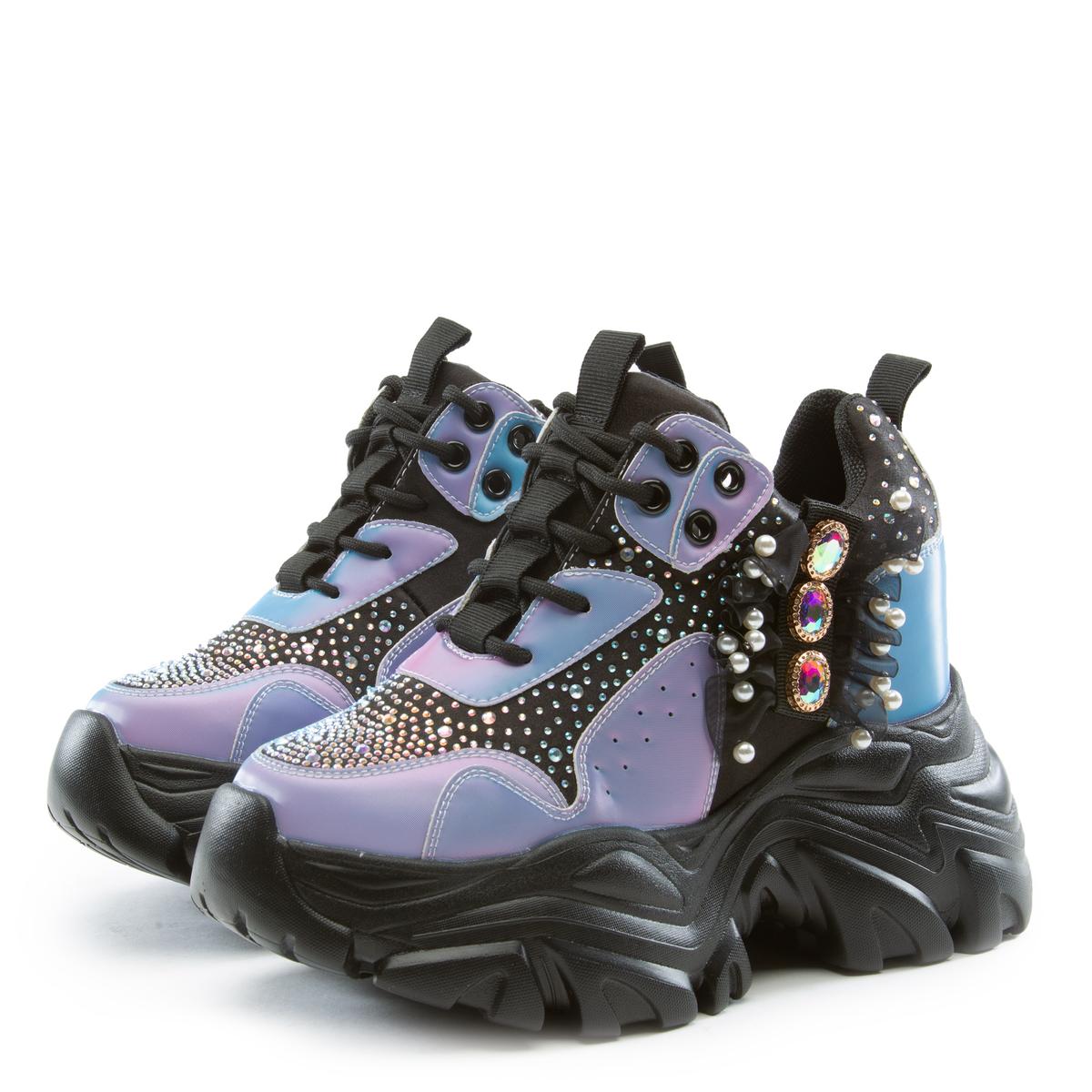 Watermelon-02 Rhinestone Platform Sneakers