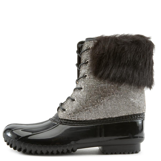 Diamonte Fur Duck Boots