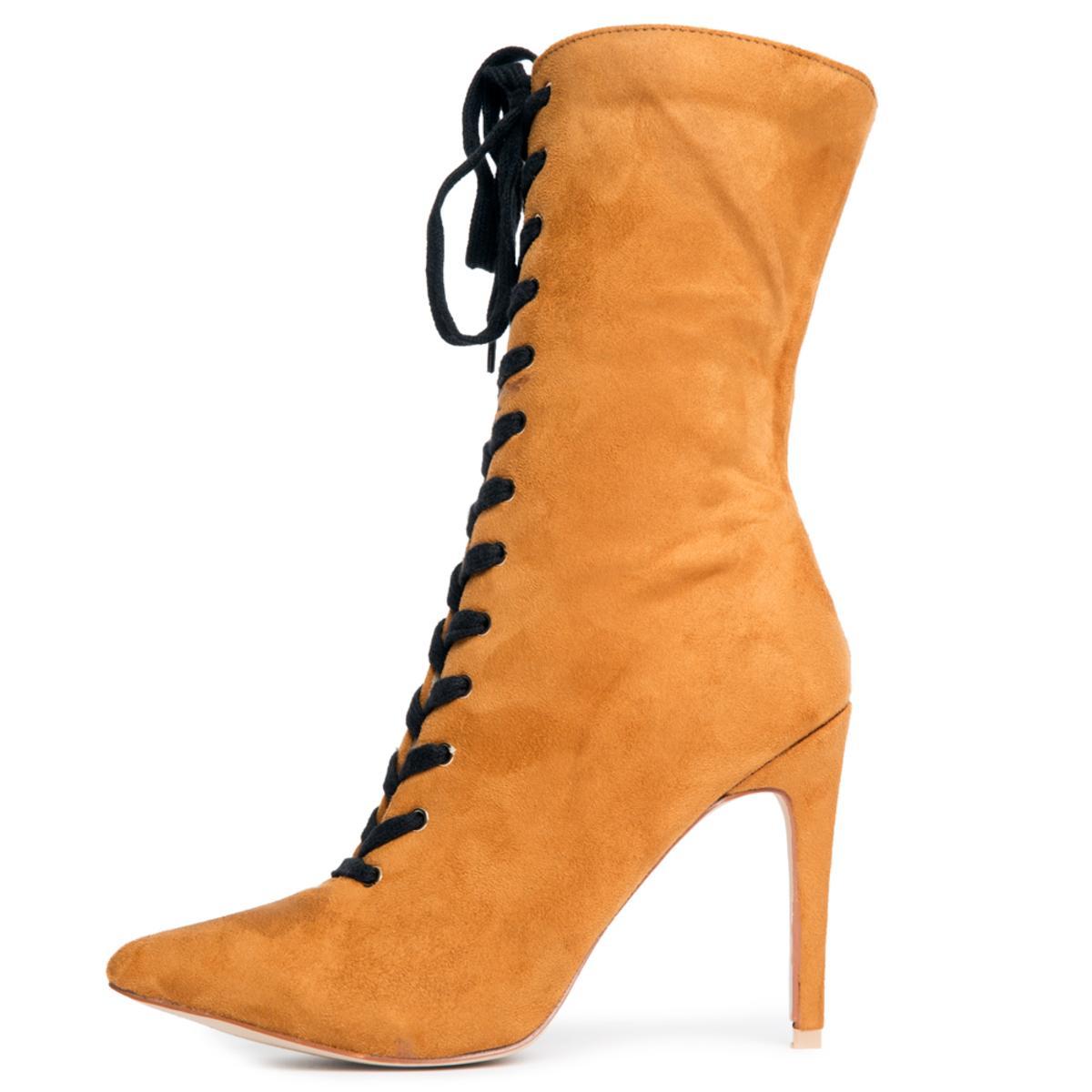 Cape Robbin Gigi-11 Camel Heeled Bootie Camel