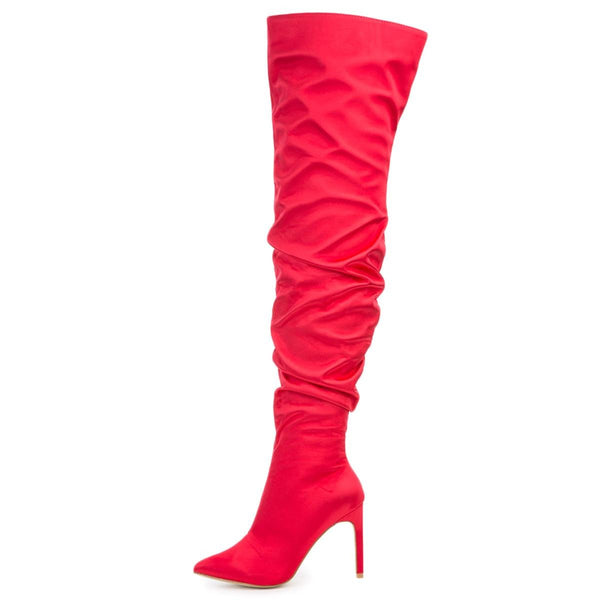 Cape Robbin Kitana-6 Red High Heel Boot Red