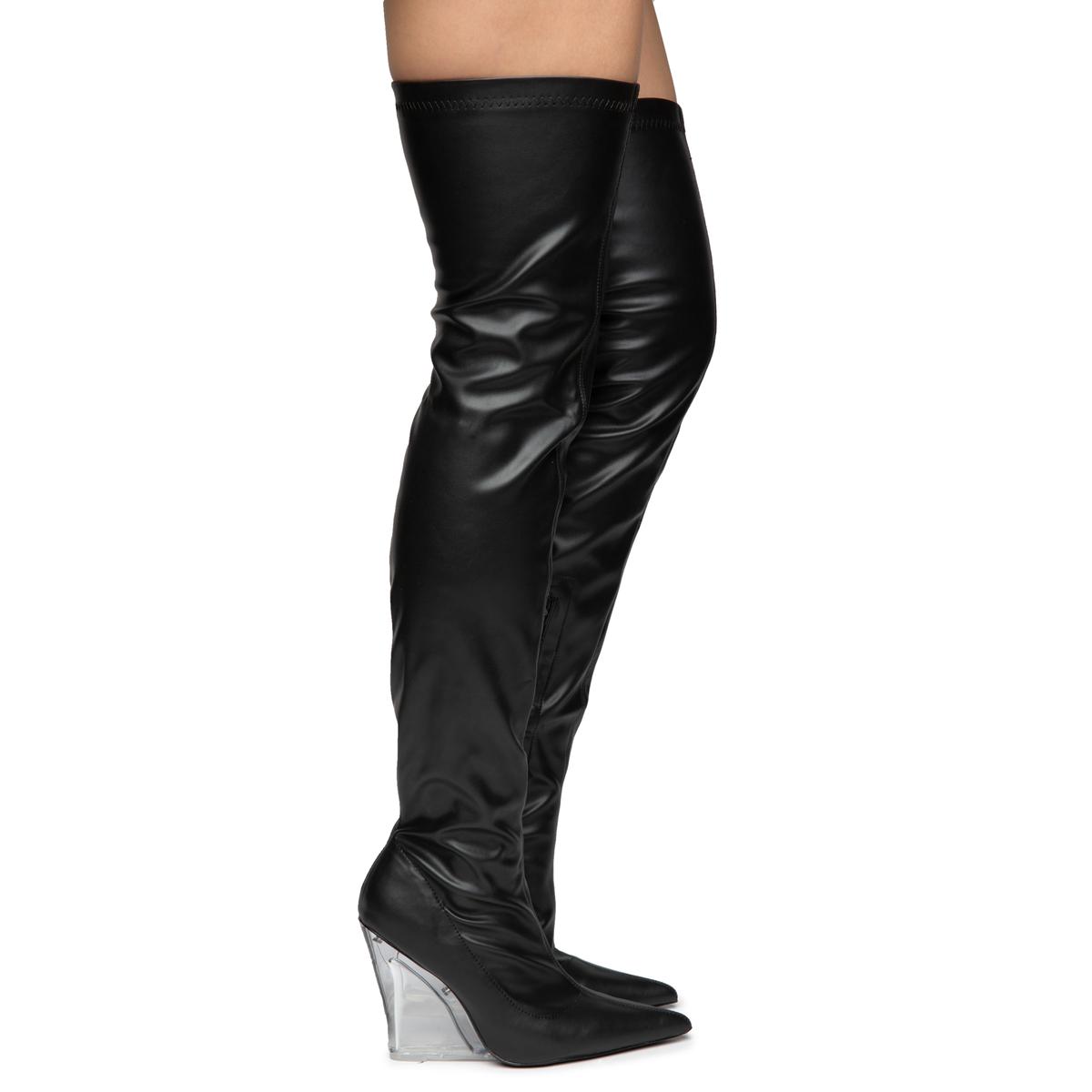 Emilie-4 Wedge Thigh High Boots