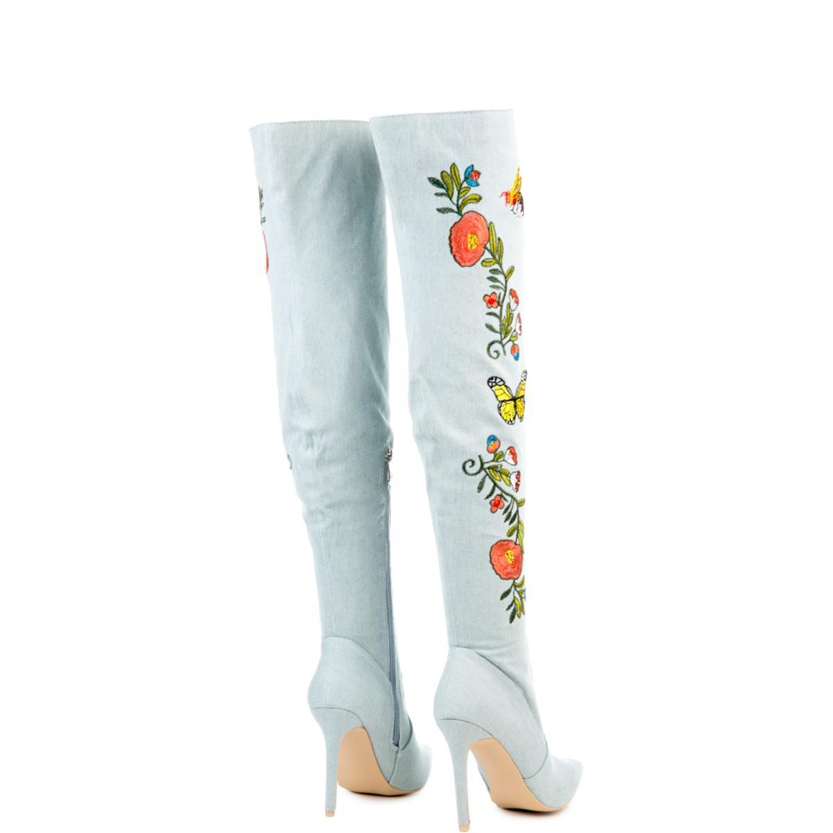 Cape Robbin Mini-110 Light Blue Heeled Boots Blue