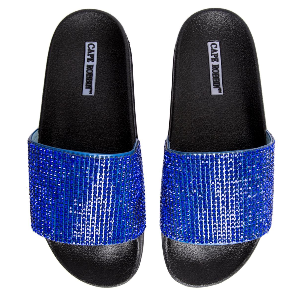 Cape Robbin Moira-67 Royal Blue Slides Royal Blue