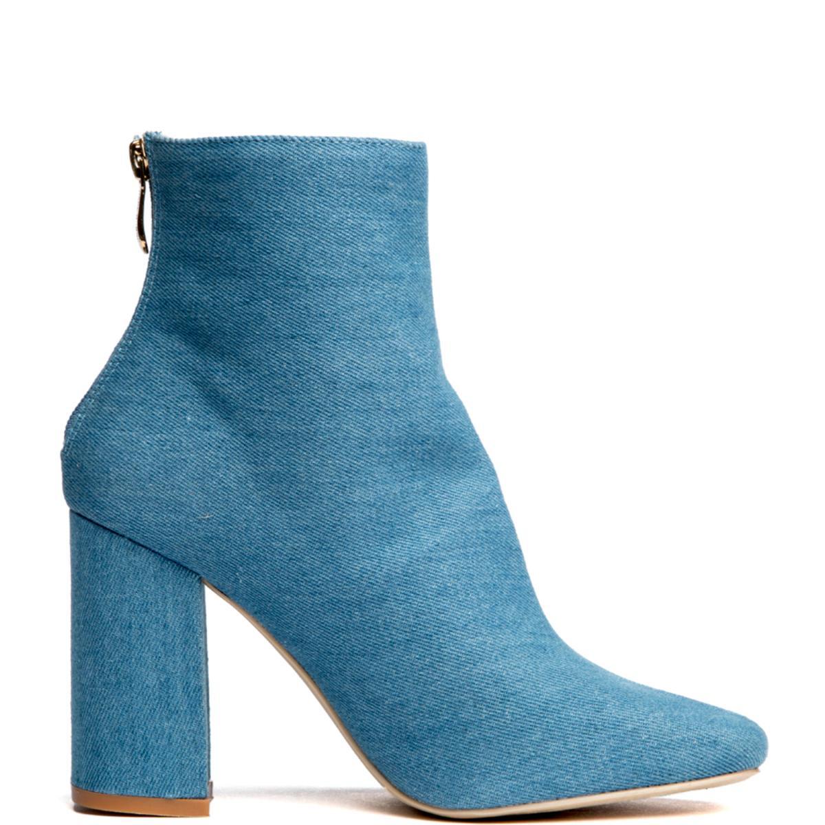 Cape Robbin Betisa-38 Denim Booties Denim blue