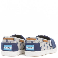 Toms for Toddlers: Navy Canvas/Sailboats Bimini