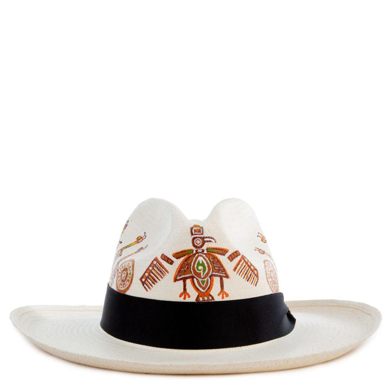 Precolombia White Panama Hat Size L