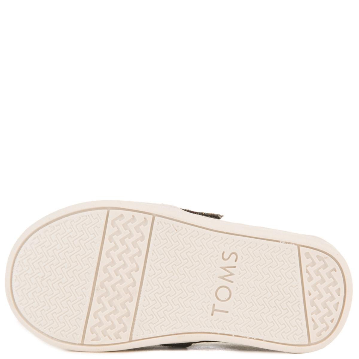 Tiny Toms: Classics Black Metallic Velvet Flats