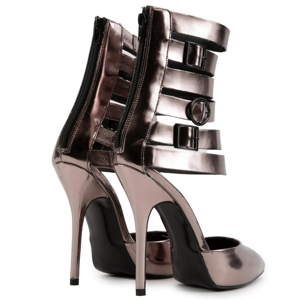 Black RUYIT Lace Up Gladiator High Heel Sandals | i The Label – I The Label