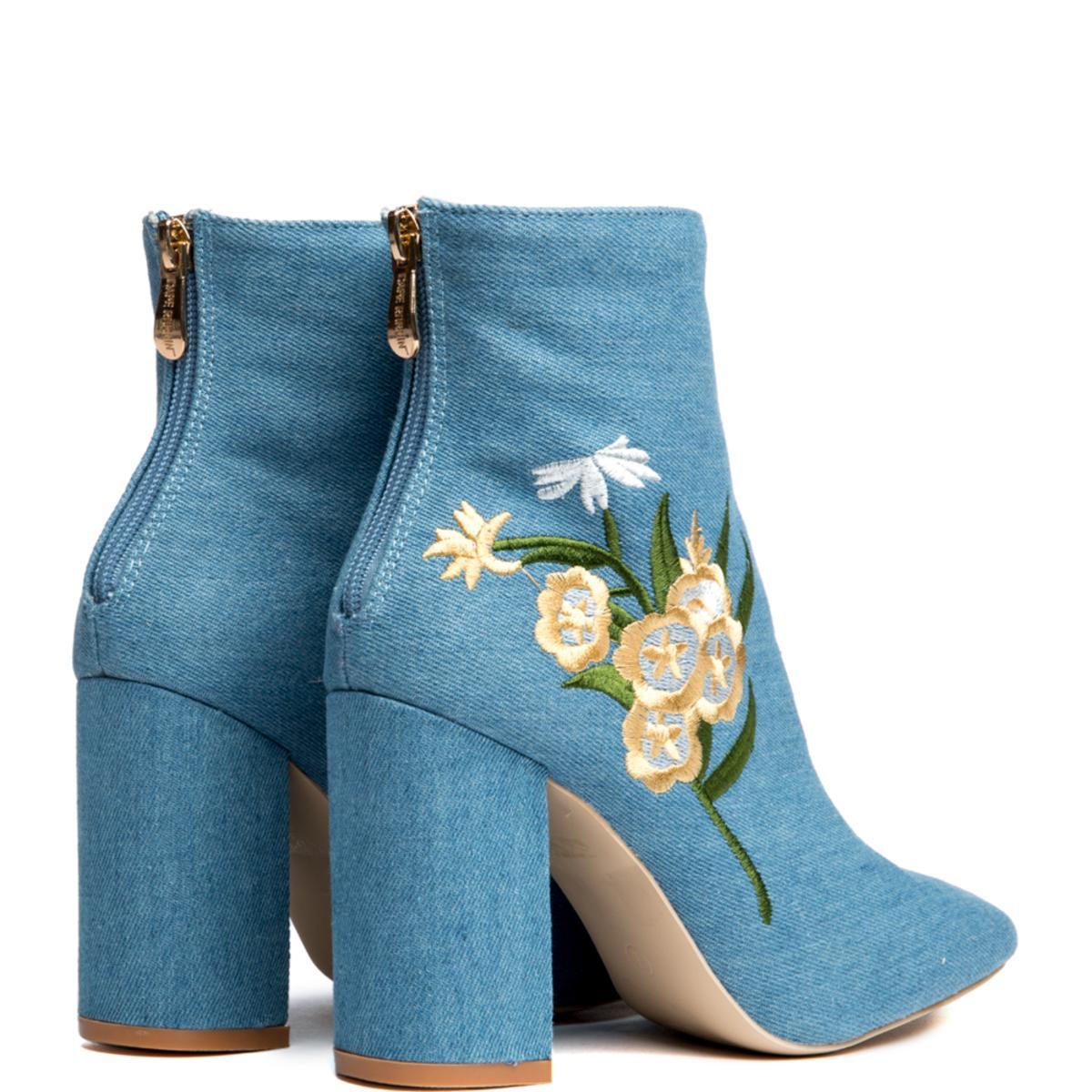 Cape Robbin Betisa-38 Denim Booties Denim blue