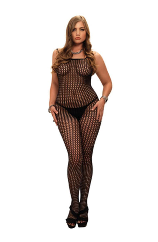 Seamless Crochet Bodystocking in BLACK