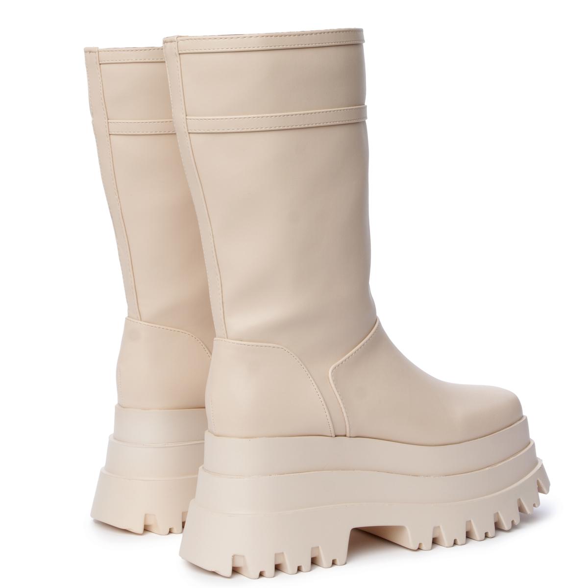Sky High Nude Platform Boot