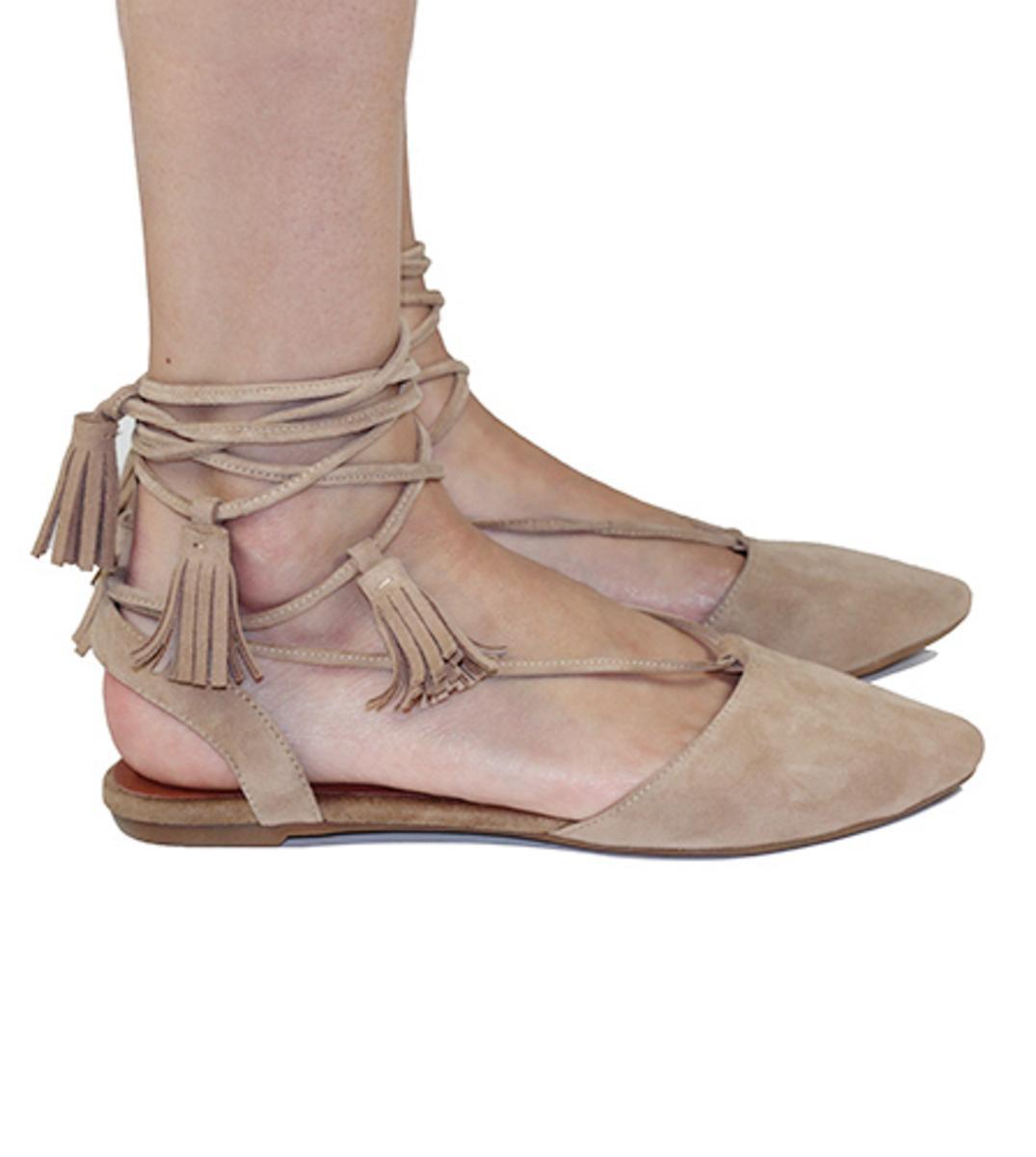 Jeffrey Campbell: Amour Nude Suede Flats