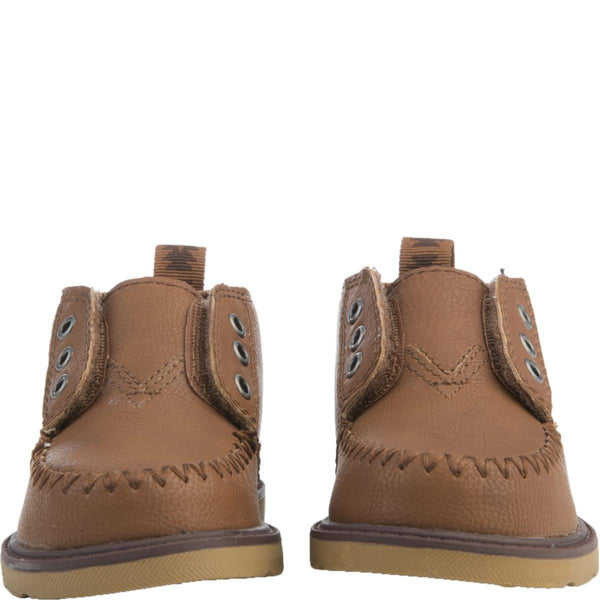 Tiny Toms: Brown Synthetic Leather Chukka Boots
