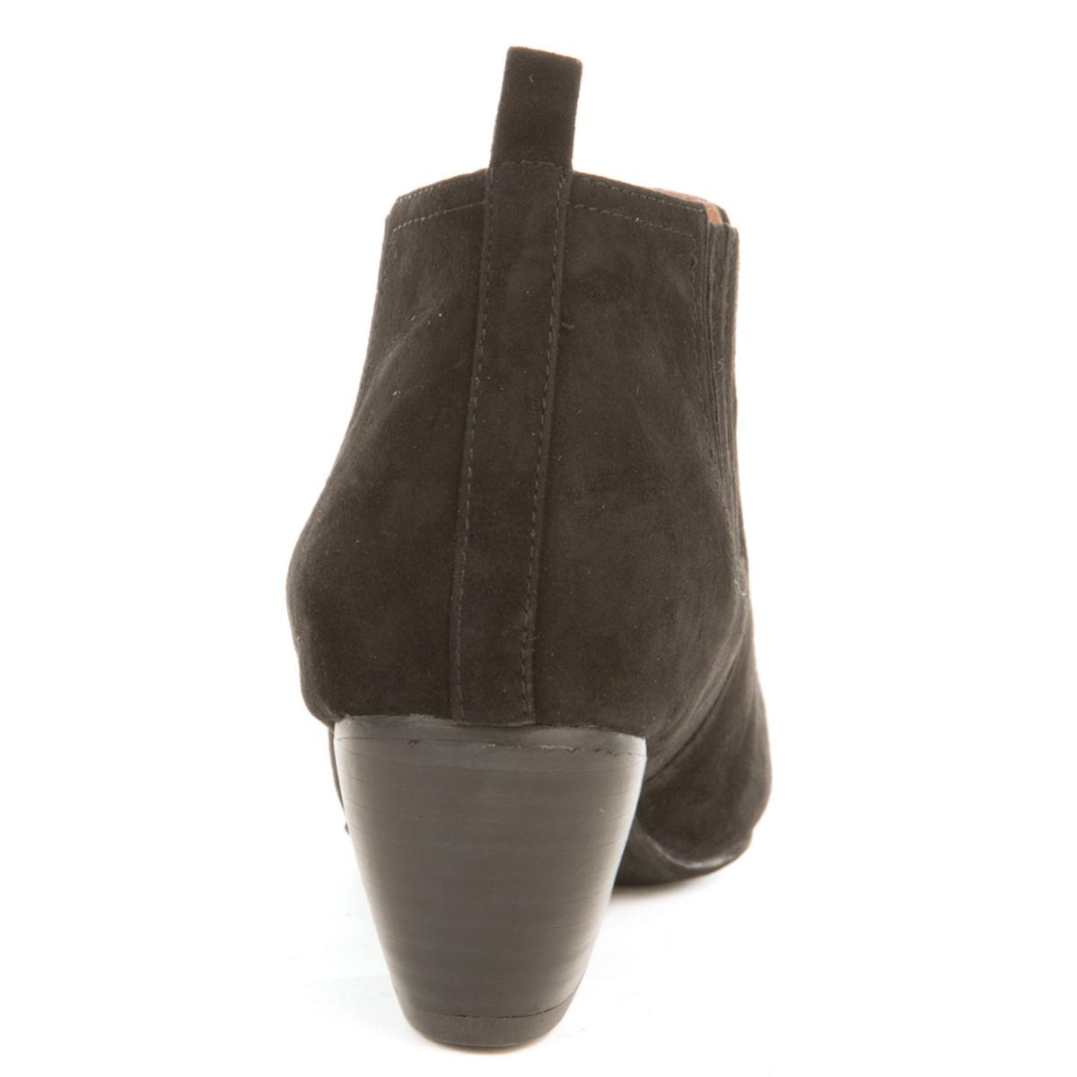 Jeffrey Campbell Jude Black Suede Heeled Booties BLACK