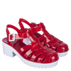 Women's Strawberry-01 Low Heel Jelly Sandal