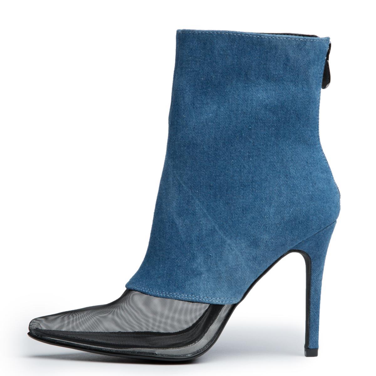 Cape Robbin Matilde-1 Demin Bootie Denim Blue