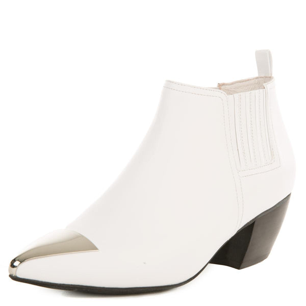 Jeffrey Campbell Jude White Heeled Booties White