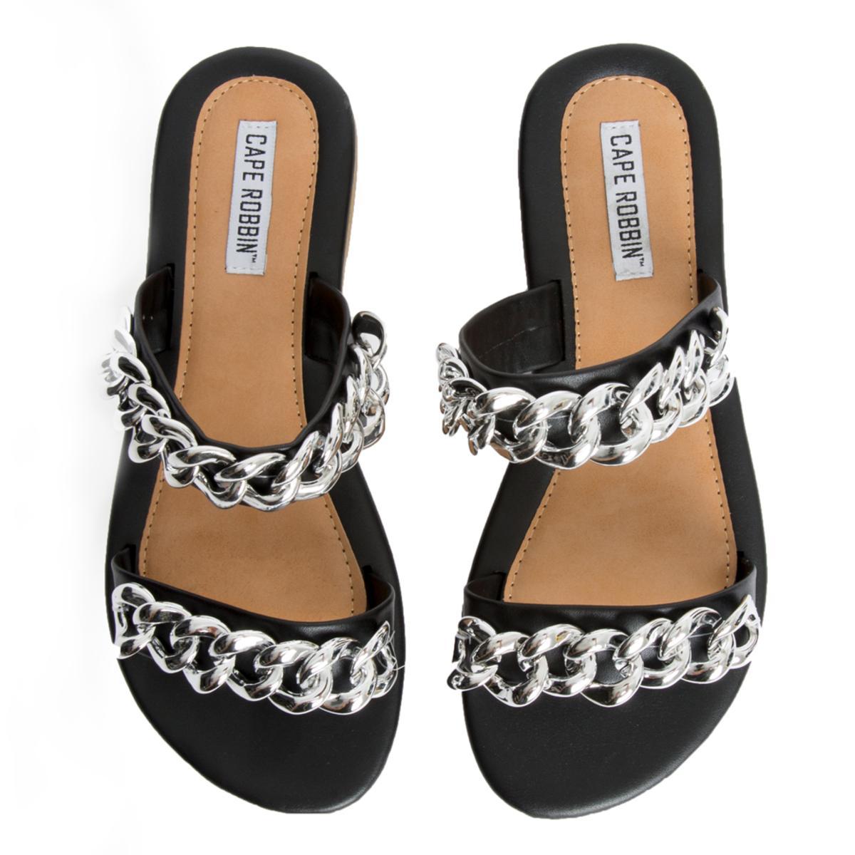 Cape Robbin Leela-8 Black Sandals BLACK