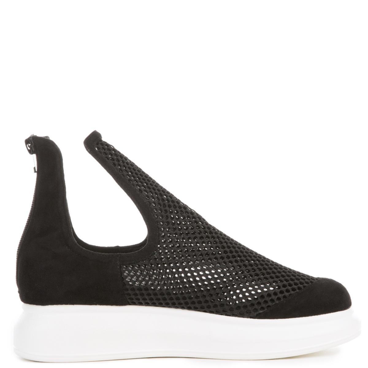 Jeffrey Campbell Odela Black Mesh Shoe BLACK