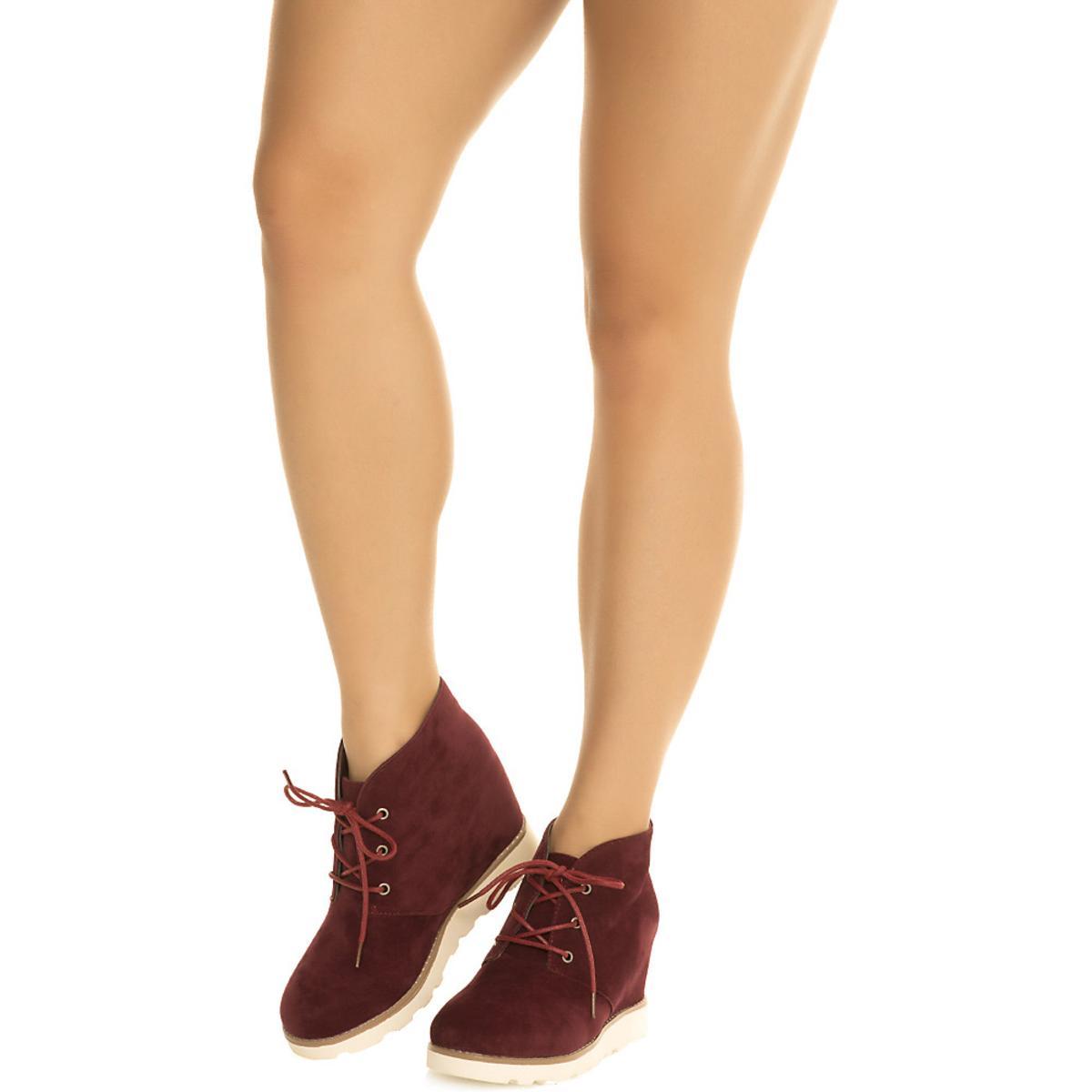 Crusade Casual Wedge Sneaker Burgundy