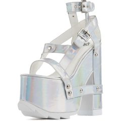 Y.R.U. for Women: Nightcall Hologram Platform Heels