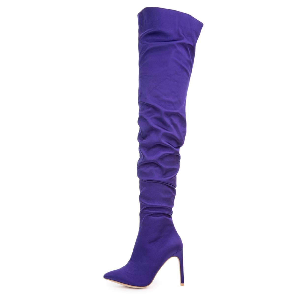 Cape Robbin Kitana-6 Purple High Heel Boot Purple