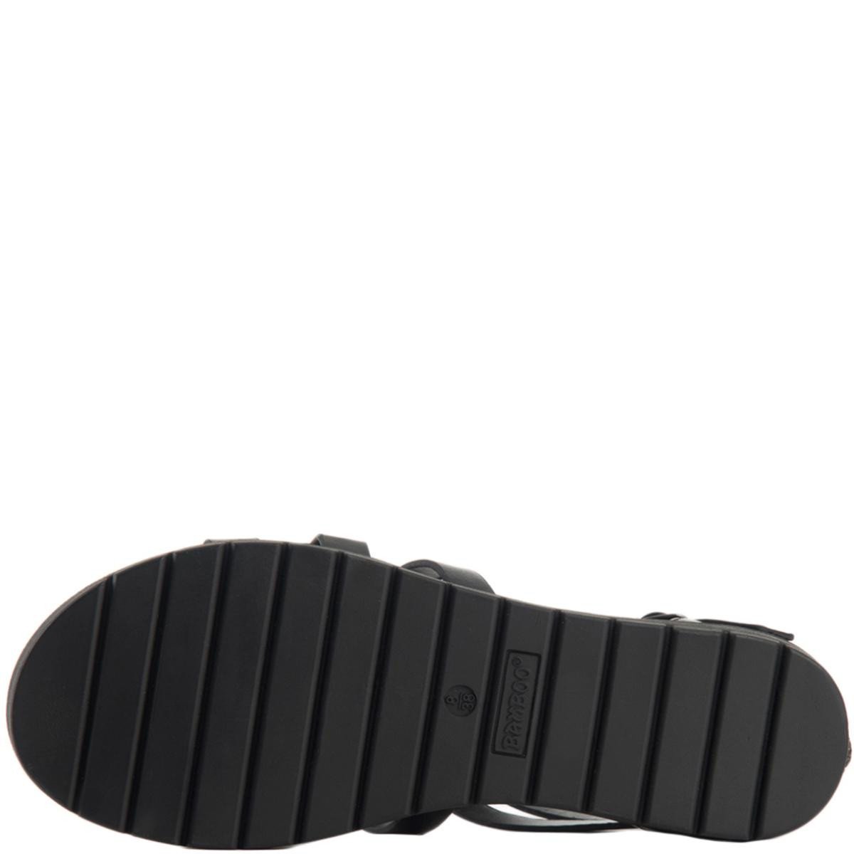 Dewey-25S Strappy Flat Sandal Black