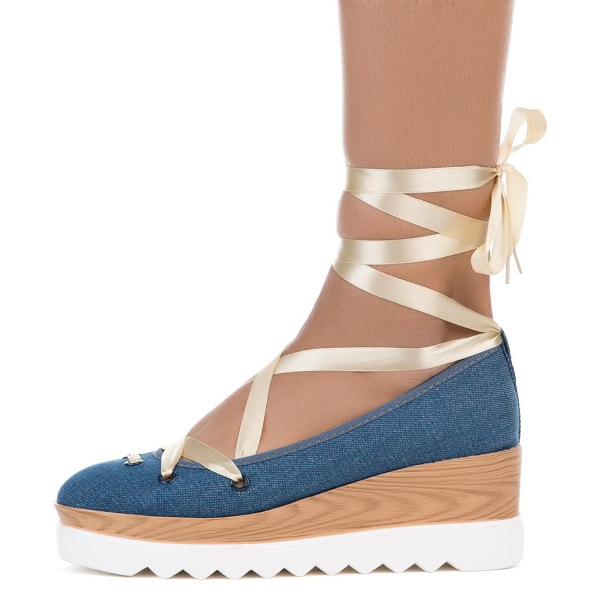 Cape Robbin Fara-5 Wedge Denim