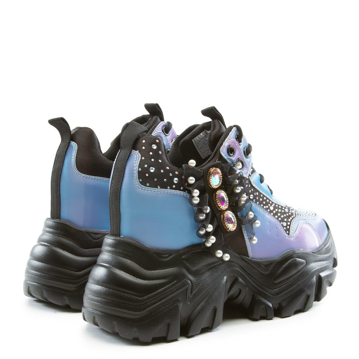 Watermelon-02 Rhinestone Platform Sneakers