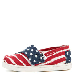 Tiny Toms Classics Americana Red, White, and Blue Flats