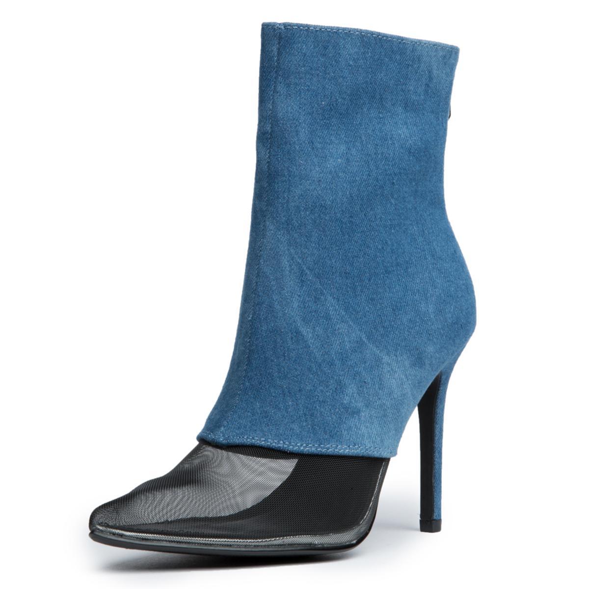 Cape Robbin Matilde-1 Demin Bootie Denim Blue