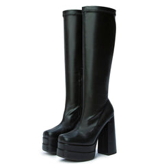 Glass Platform Heel Boot