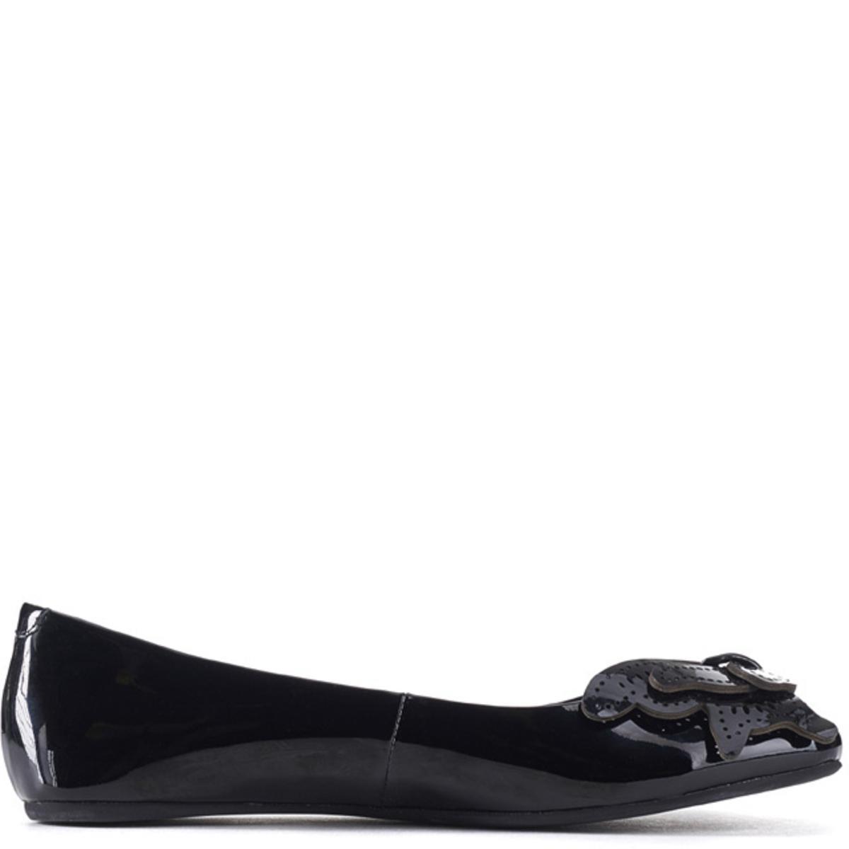 Jeffrey Campbell Flutter Black Patent Leather Flats BLACK